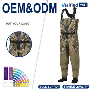 Cuissardes de pêche respirantes et imperméables de haute qualité pour hommes, avec fermeture éclair, légères, pour la pêche <span class=keywords><strong>à</strong></span> la mouche, avec <span class=keywords><strong>pieds</strong></span> en maille. - Product Image 1