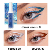 Eyeliner liquide de maquillage étanche et durable avec logo personnalisé marque privée 12 couleurs stylo Eyeliner métallique soyeux à séchage rapide