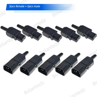 Connecteur rapide sans soudure, prise triangulaire à trois broches, cordon d'alimentation de type carte, prise à sertir, 10A 250V