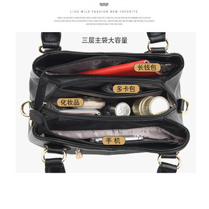 Hot Selling Soft PU Leather Women's Shoulder <b>Bags</b> Large Capacity Multi-Compartment Shoulder <b>Bag</b> Women Brand Women Shoulder <b>Bag</b> - Product Image 6