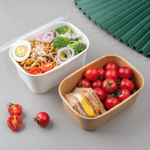 Boîte d'emballage alimentaire en papier kraft écologique et jetable pour pâtisserie, pâtisserie, brownie, muffin, pique-nique à emporter - Product Image 5
