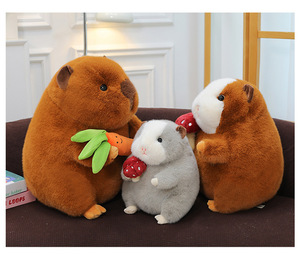 Nouvelle peluche de cochon d'Inde adorable et mignonne, transfrontalière, en train de câliner un <span class=keywords><strong>champignon</strong></span>, poupée de machine à griffes, cadeau/cadeau. - Product Image 5