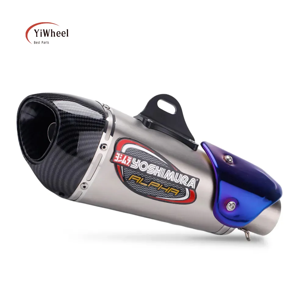 Motorcycle alpha Exhaust Muffler Pipe Stainless Steel GP Scooter Motorbike Pipe