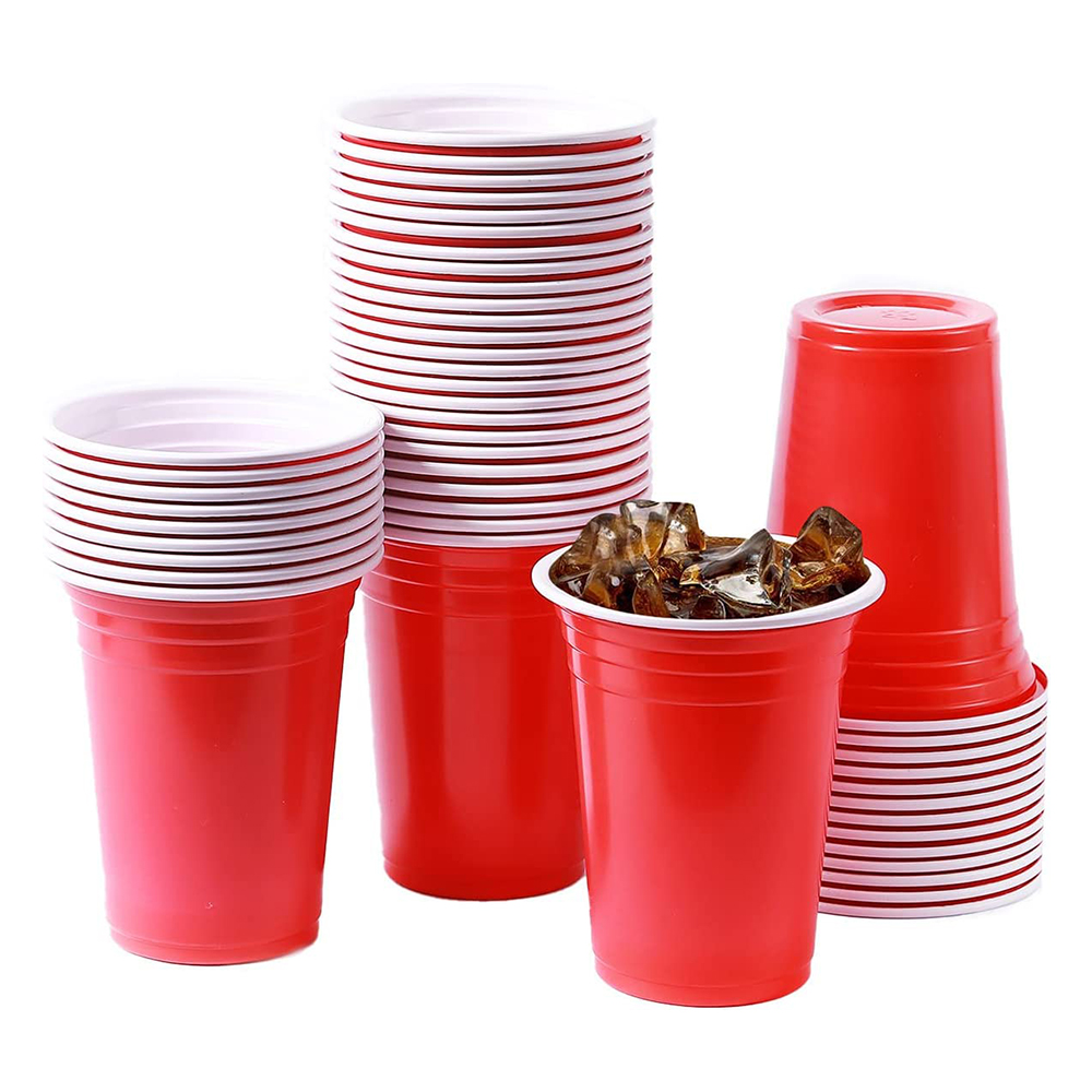 12oz Disposable Red Beer Pong Customizable Logo 300ml Drinkware Bar Travel  Coffee Christmas Halloween-PP Plastic Party Cup| Alibaba.com