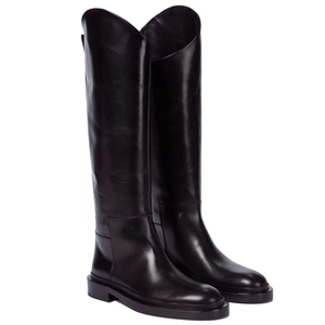 <span class=keywords><strong>Stivali</strong></span> Alti al Ginocchio da Donna in Pelle PU, Sexy e alla Moda, Comodi, con Tacco Basso, Stile Motociclista - Product Image 5