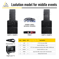 Système de sonorisation Line Array L-solution Active H20 & H228 8+4, 10 pouces, 4x Subwoofers doubles 18 pouces, puissance de crête 2500W pour concerts et églises