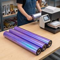 Feuille holographique réactive au toner, feuille PET lavable pour imprimante laser, machine de laminage textile, épaisseur 12-25 microns, NOMANT