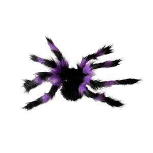 Decoraciones para Fiesta de Halloween, Accesorios para Crear Atmósfera, Araña Artificial Peluda y Espeluznante de 50 cm, Espuma Gris/Morada y Alambre de Hierro - Product Image 5