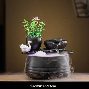 Creativo cinese Zen <span class=keywords><strong>giardino</strong></span> stile acqua che scorre ornamenti <span class=keywords><strong>da</strong></span> tavolo in ceramica fontana acqua Feng shui cascata fontana con palla - Product Image 6