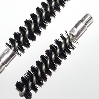 Brosse industrielle de nettoyage de tuyaux, tête en aluminium et cuivre, poils en PP, noir et argent, 5 pièces, entretien extérieur