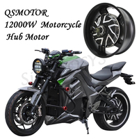 QS MOTOR QS273 17X6.0inch 12000W V4 96V 157kph Hub Motor ND96850 Controlador de controlador lejano para motocicleta eléctrica Nueva condición