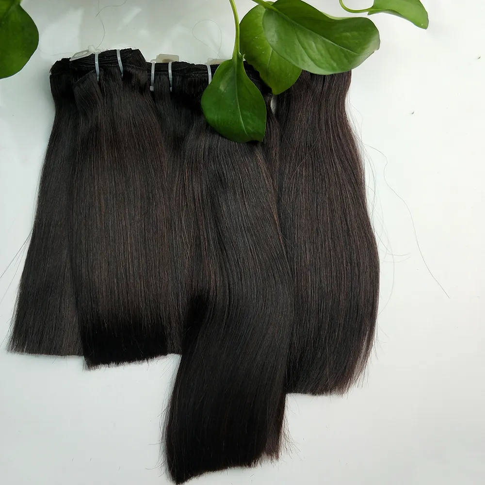 wholesale remy virgin cuticle aligned mink brazilian hair bundles 12a double drawn human hair