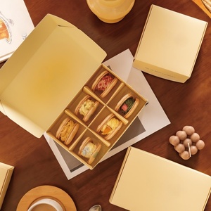 Boîte à dessert en papier avec fenêtre, boîte alimentaire personnalisée en papier kraft pour macarons et truffes - Product Image 3