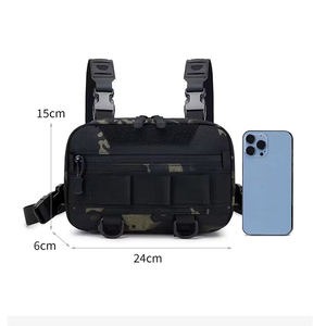 مخصص التمويه التكتيكي الصدر والعتاد متعددة الوظائف سترة رخدة للصيد تشغيل السفر وصيد الأسماك المواد أكسفورد للماء - Product Image 2