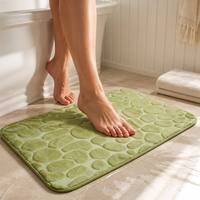 Tapis de bain en microfibre à motif uni avec mousse à mémoire de forme, tapis de sol népalais à prix avantageux, tapis de bain en mousse à mémoire de forme