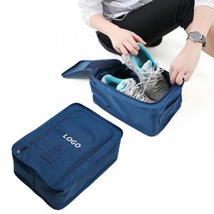 Sac de rangement pour chaussures de sport en tissu maillé pliable double avec logo personnalisé, portable, anti-poussière, capacité de 6 à 10 L pour les voyages - Product Image 1