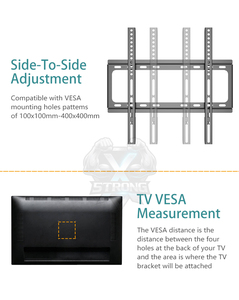 Supporto a Parete Fisso per <span class=keywords><strong>TV</strong></span> con VESA 200x200 a 400x410mm, Capacità 50kg, Acciaio Laminato a Freddo, Produzione Diretta OEM - Product Image 5
