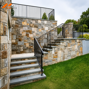 Rampe d'escalier en aluminium pour la maison, main courante intérieure/extérieure sur mesure avec supports, antirouille, installation facile en DIY - Product Image 6