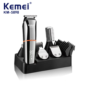 <span class=keywords><strong>Kemei</strong></span> KM-5898 Kit de toilettage 11 en 1 pour salon de coiffure Ensemble de tondeuse à cheveux lavable et rechargeable pour hommes Vente en gros - Product Image 6