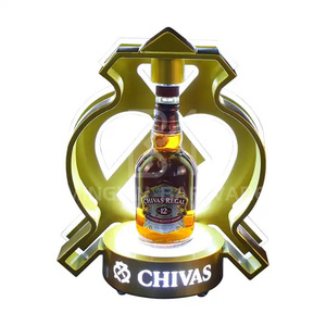 MingXin Diamond Shape Chiv Bottle Presenter Gold Finish Bottle Display - Product Image 6