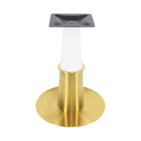 Base de table conique en métal doré et blanc OEM, support de table conique de luxe pour restaurant, café, table à manger