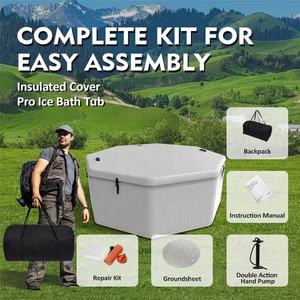 Chine 4 6 <span class=keywords><strong>personnes</strong></span> Pvc froid pas cher bains à remous en bois adulte gonflable glace baignoire plongeant pliable baignoire - Product Image 2