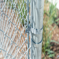 Puertas y Cercas de Malla Metálica Galvanizadas y Recubiertas de PVC, Personalizadas, Impermeables, Fáciles de Montar, para Campos Deportivos y Construcción