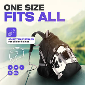 Free Sample Wholesale Men's Hard <b>Motorbike</b> Large Capacity PVC Nylon Lined Waterproof Motorcycle Backpack Riding Helmet <b>Bag</b> - Product Image 3