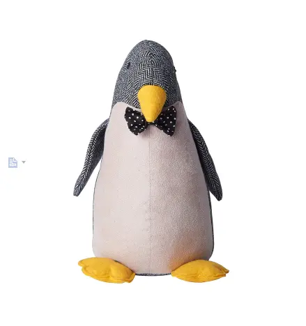 生地ペンギンドアストッパーぬいぐるみ砂重いドアストッパーキッズルームかわいい装飾おもちゃ