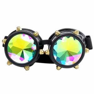 Gafas de Sol Steampunk con Lentes Coloridas para Hombre y Mujer, Gafas de Fiesta Rave, Gafas de Sol Caleidoscopio - Product Image 5