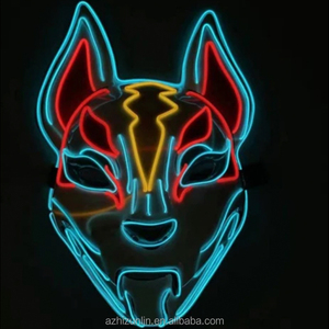 Maschera LED in PVC a forma di Volpe per Halloween, Costume per Feste in Maschera, Luminosa al Buio - Product Image 3