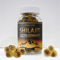 Bonbons gélifiés au shilajit, ashwagandha et cerise noire pour hommes, pour l'énergie, la force, la vitalité, le soutien immunitaire, shilajit naturel, complément alimentaire