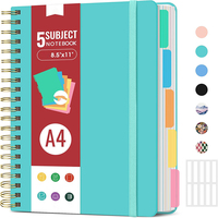 Carnet de notes promotionnel personnalisé avec couverture cousue, intercalaires amovibles, 80 feuilles, pour l'école – Fabrication OEM