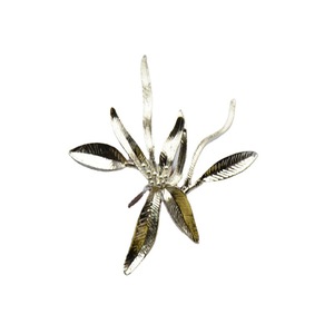 Épingle à cheveux en cuivre style orchidée 53*80MM plaqué or et argent, ornement capillaire de style ancien - Product Image 5