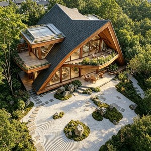 Kit complet de bungalow en bois préfabriqué avec fenêtres, portes et manuel inclus - Product Image 3