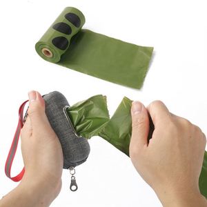 Sacs à déjections canines biodégradables avec distributeur, sacs à crottes pour chien en stock, jaunes, produits de nettoyage et de toilettage durables pour animaux de compagnie, HDPE, PE - Product Image 6