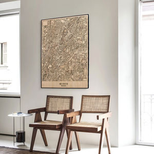 Bản Đồ Thành Phố Đường Phố 3D Bằng Gỗ Cắt Laser Tùy Chỉnh Khắc Laser Gỗ Bất Kỳ Bản Đồ Thành Phố Nào Trên Gỗ - Product Image 3