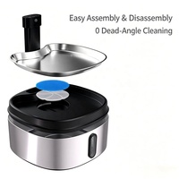 Fontaine à eau sans fil pour animaux de compagnie NicePets 7L |   Séparation eau-électricité en acier inoxydable |   Distributeur d'eau pour chat et chien sans prise avec capteur IR 4000mAh