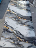 Panneau mural en PVC LINGRUI, écologique, installation rapide, panneau en PVC imitation marbre, panneau de décoration intérieure