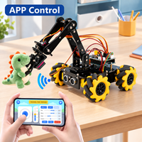 Kit de démarrage de robot intelligent STEM DIY programmable ESP32 4WD Mecanum avec bras robotique et mouvement omnidirectionnel à 360° pour l'éducation
