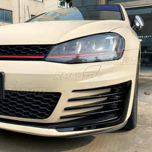 Grille de protection des phares antibrouillard avant de voiture noire brillante pour Volkswagen Golf 7 MK7 GTI 2013-2016, style automobile - Product Image 3