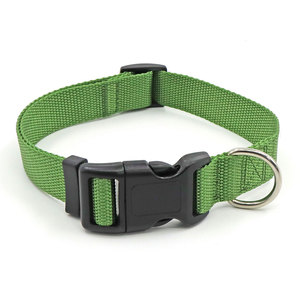 Adjustable Nylon <b>Dog</b> <b>Collar</b> Solid Color Buckle Closure Simple Style All Seasons for <b>Dogs</b> - Product Image 3