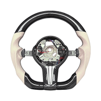 Volant en cuir et fibre de carbone pour BMW 320/525/F10/F30/F31/F32/F15/E90/F70/E71/F31/X5/X6/F01/F07/F20/F11/F22/F25/M3/M5/M4M2