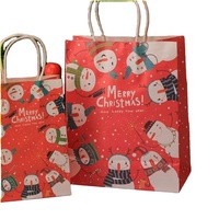 Nouveaux sacs cadeaux en papier kraft personnalisés avec fenêtre, sacs en papier rose pour poupées jouets à fleurs avec votre propre logo