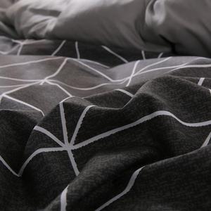 Simple Classic Queen Bedding <strong>Set</strong> 5 Size Bed Linen 4pcs <strong>Set</strong> <strong>Duvet</strong> Cover <strong>Set</strong> Pastoral Bed Sheet AB Side <strong>Duvet</strong> Cover <strong>Black</strong> - Product Image 3