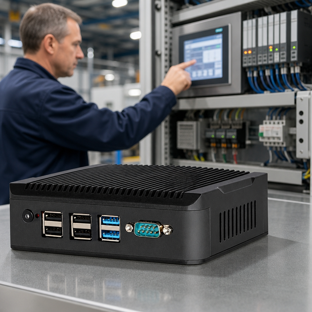 Intel N5095 CPU Industrial Mini PC 2*LAN Fanless M.2 256 512 Gb SSD VGA RS232 windows 10 11 System Computer