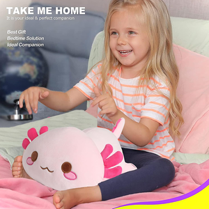 도매 30cm Kawaii 다양한 색상 멕시코 Axolotl 도롱뇽 애니메이션 봉제 완구 부드러운 인형 동물 인형 귀여운 Axolotl 베개 - Product Image 2