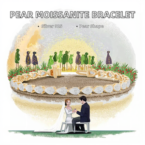 Pulsera de Tenis con Moissanita para Mujer, Brillante, Elegante, Joyería Fina, Regalo - Product Image 2