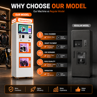 Machine de nettoyage automatique de casques de moto à double bac, distributeur automatique de nettoyage de casques