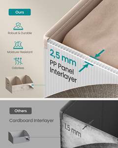 Paniers de rangement, bacs de rangement pliables, boîtes en tissu, 15,7 x 11,8 x 7,9 pouces, rangement pour placard, 3 poignées, pour chambre <span class=keywords><strong>à</strong></span> coucher - Product Image 2